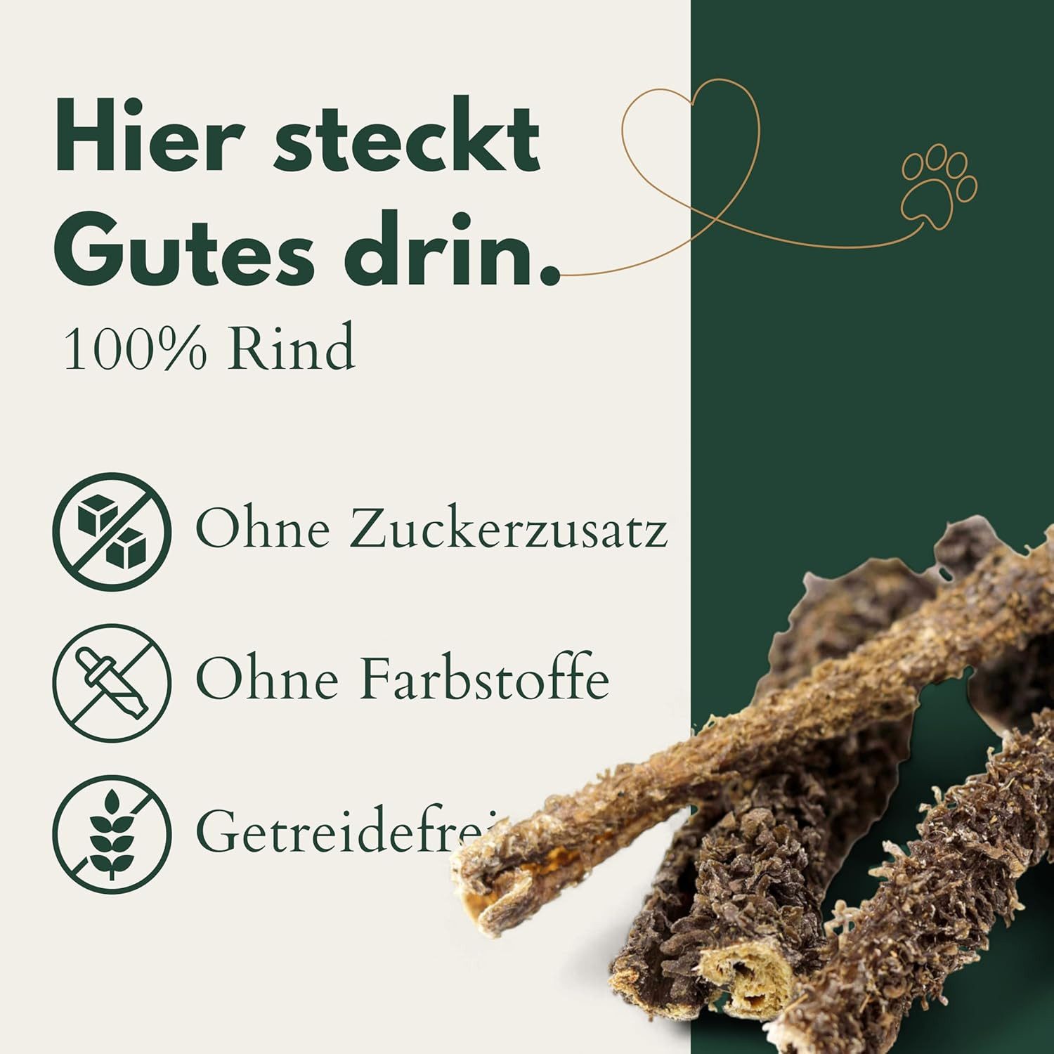 Breers Pet Food Rinderpansen getrocknet Hundeleckerli, Snack für: Hunde, Naturkauartikel, Leckerli getreidefrei, Kausnack zuckerfrei