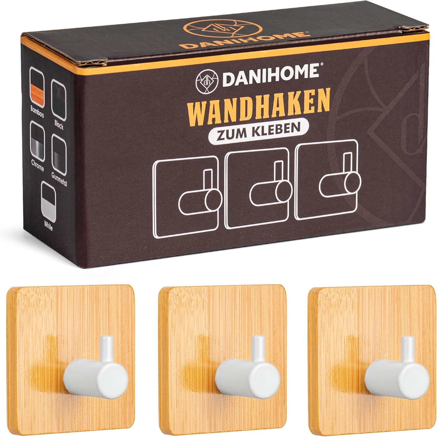 DANIHOME Wandhaken Bambus-Handtuchhalter ohne Bohren – günstig online kaufen