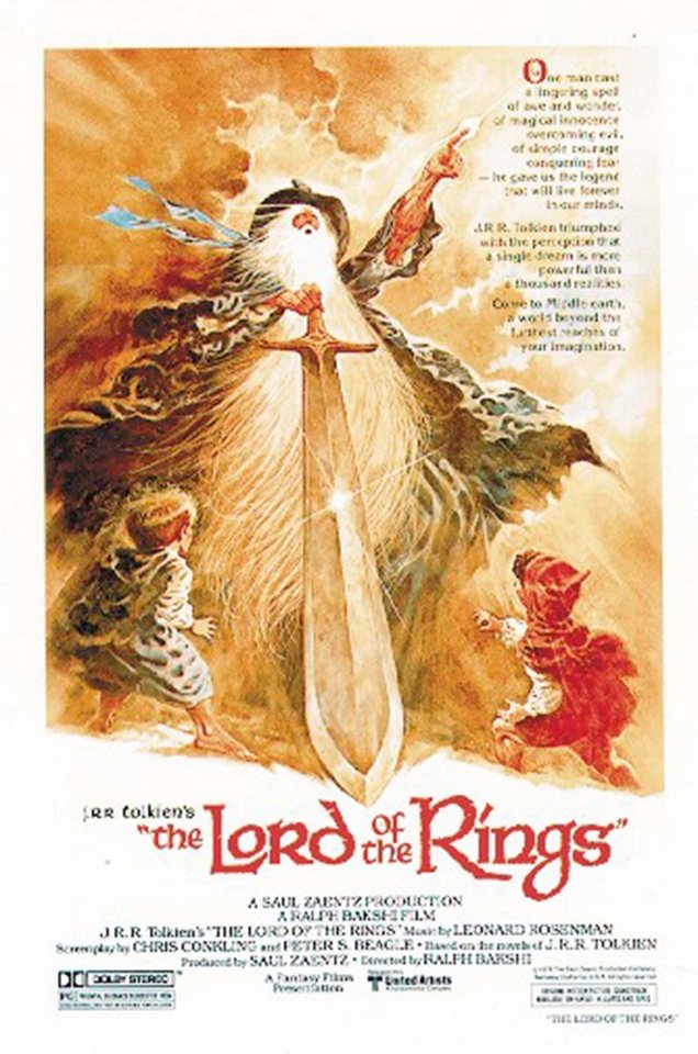 Herr Der Ringe Zeichentrick 1978 Deutsch Ganzer Film Close Up Poster Herr der Ringe (1978 Movie) Poster 68,5 x 101,5 cm