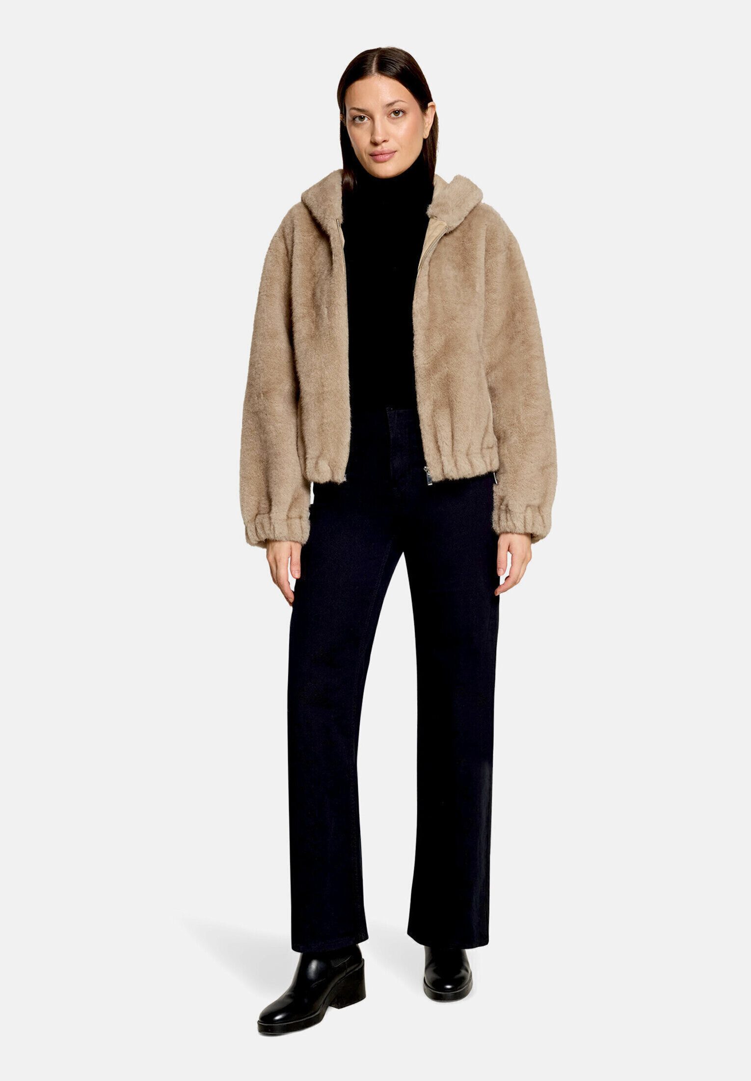 Gil Bret Plüschjacke Damen mit Kapuze