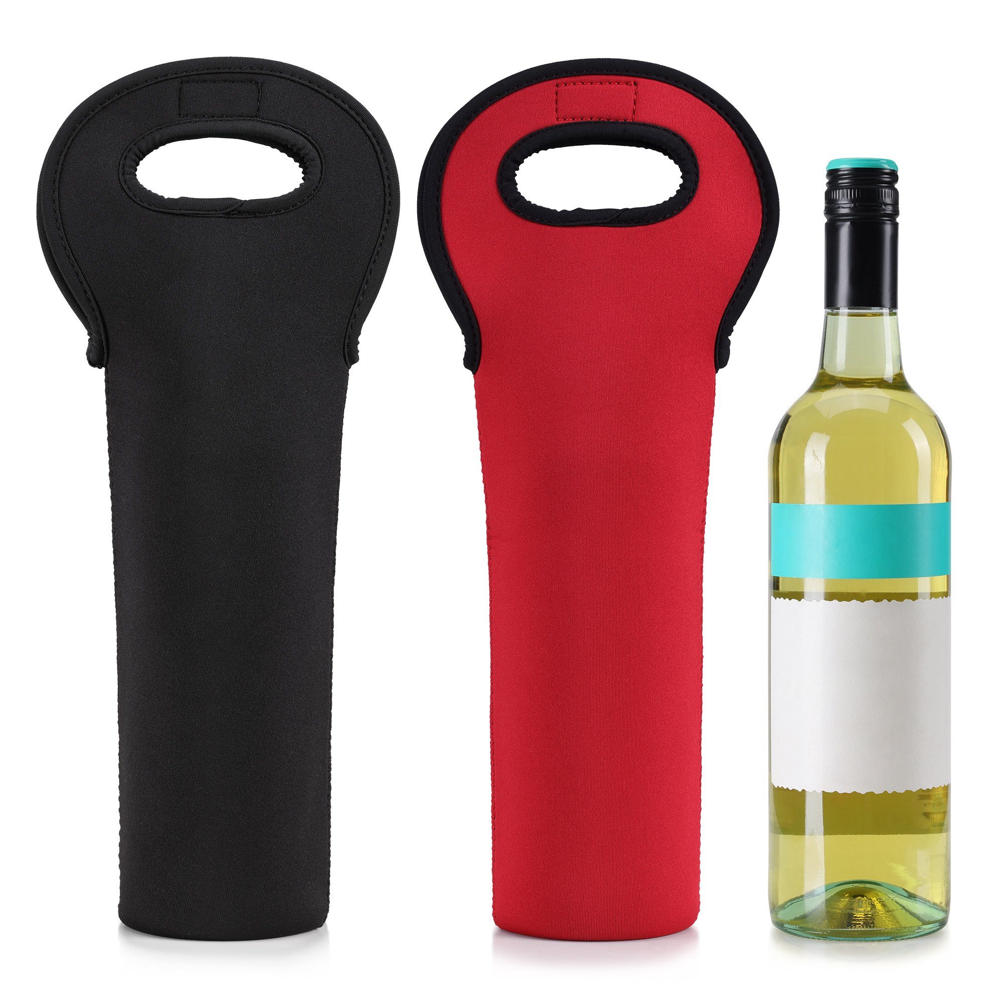 kwmobile Outdoor-Flaschenkühler 2x 750ml Wine Bottle Flaschenkühler  Flaschenträger, für Weinflaschen - aus isoliertem Neopren
