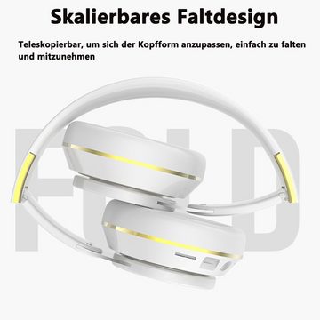 GelldG Kabellose Kopfhörer über Ohr, Bluetooth-Kopfhörer mit Mikrofon Kopfhörer