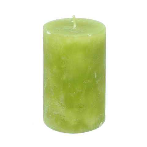 B&S Stumpenkerze Kerze durchgefärbt limone 12 x Ø 7 cm