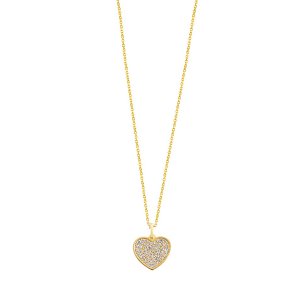 XENOX Kette mit Anhänger XENOX Kette Damen "Love Story" Silber vergoldet mit Zirkonia