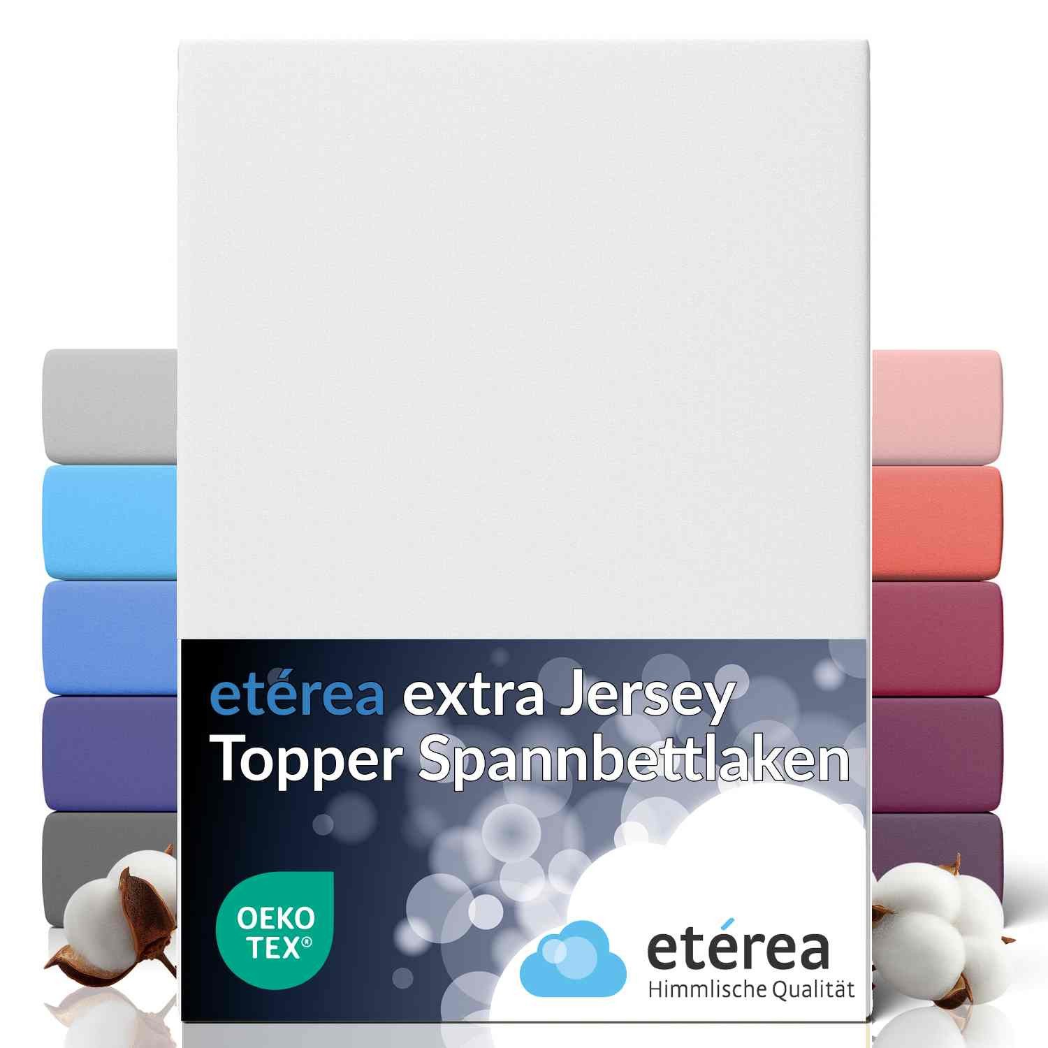 etérea Himmlische Qualität Spannbettlaken etérea Extra Jersey Topper Spannbettlaken 90x200 -, Jersey, Gummizug: rundum, (1 Stück)