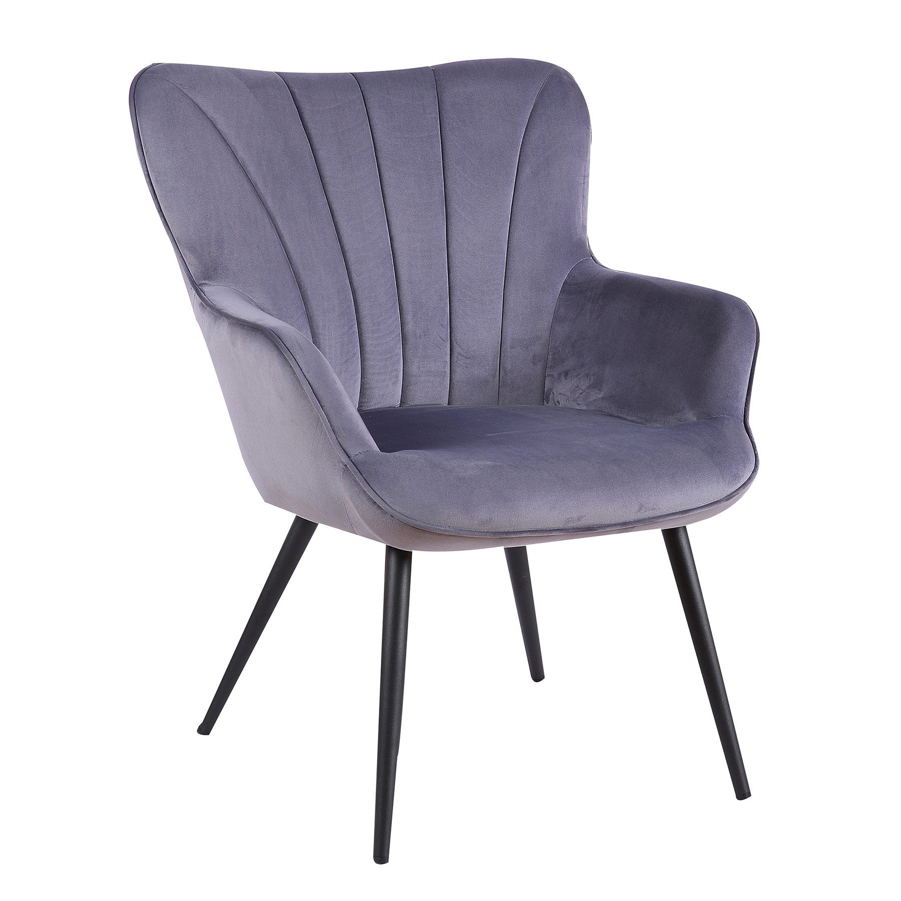 riess-ambiente Sessel SCANDINAVIA grau anthrazit / schwarz · Samt-Sessel mi günstig online kaufen