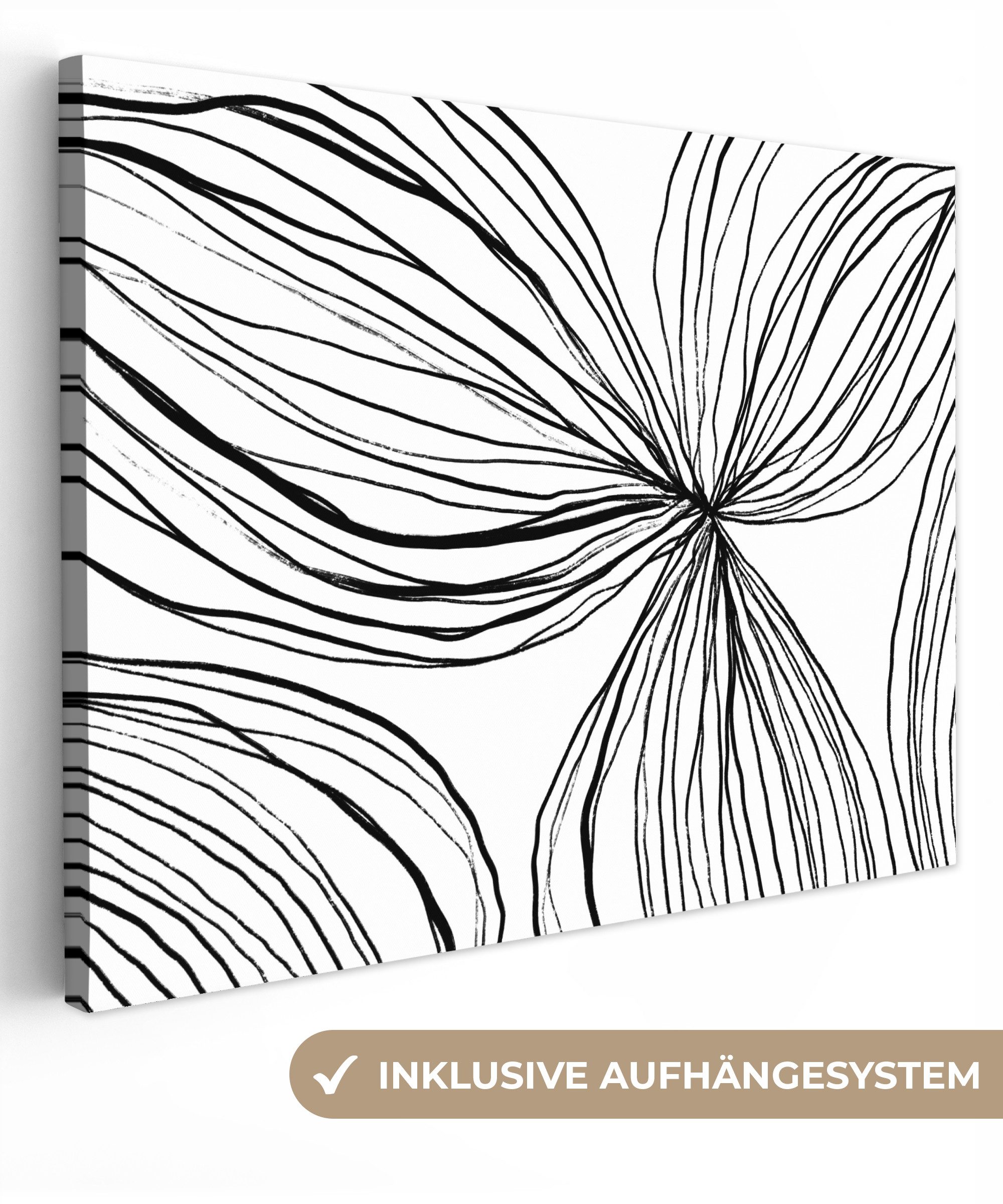 Kunst - Linien - Weiß - Schwarz