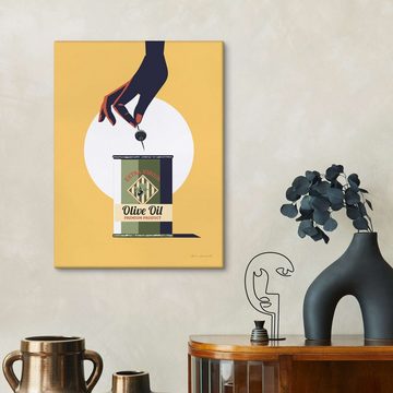 Posterlounge Leinwandbild Omar Escalante, Olivenöl, Küche Illustration