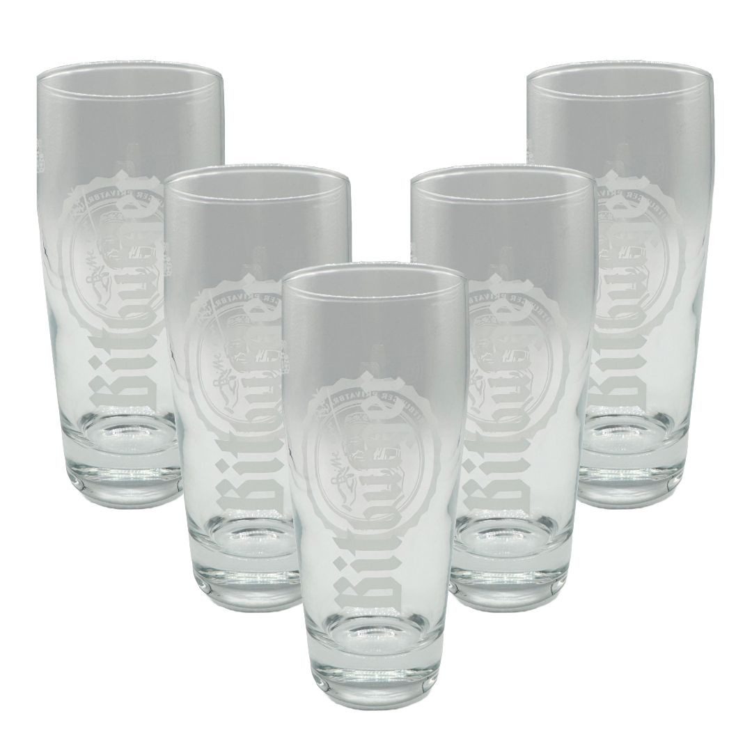 Bitburger Bierglas Bitburger Willi Glas 6er-Set Bierglas 0,2l geeicht