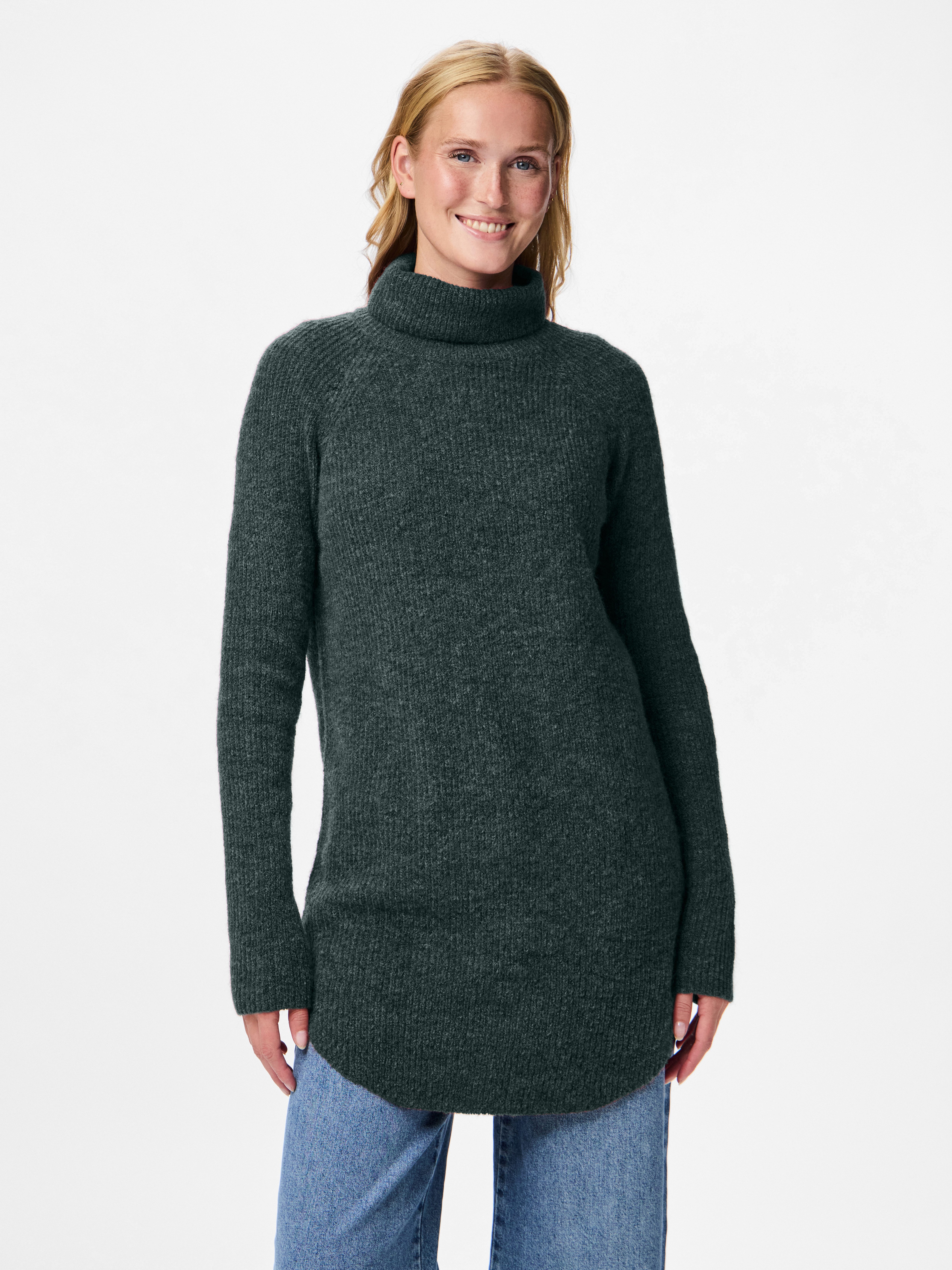 pieces Rollkragenpullover PCELLEN LS LONG KNIT günstig online kaufen