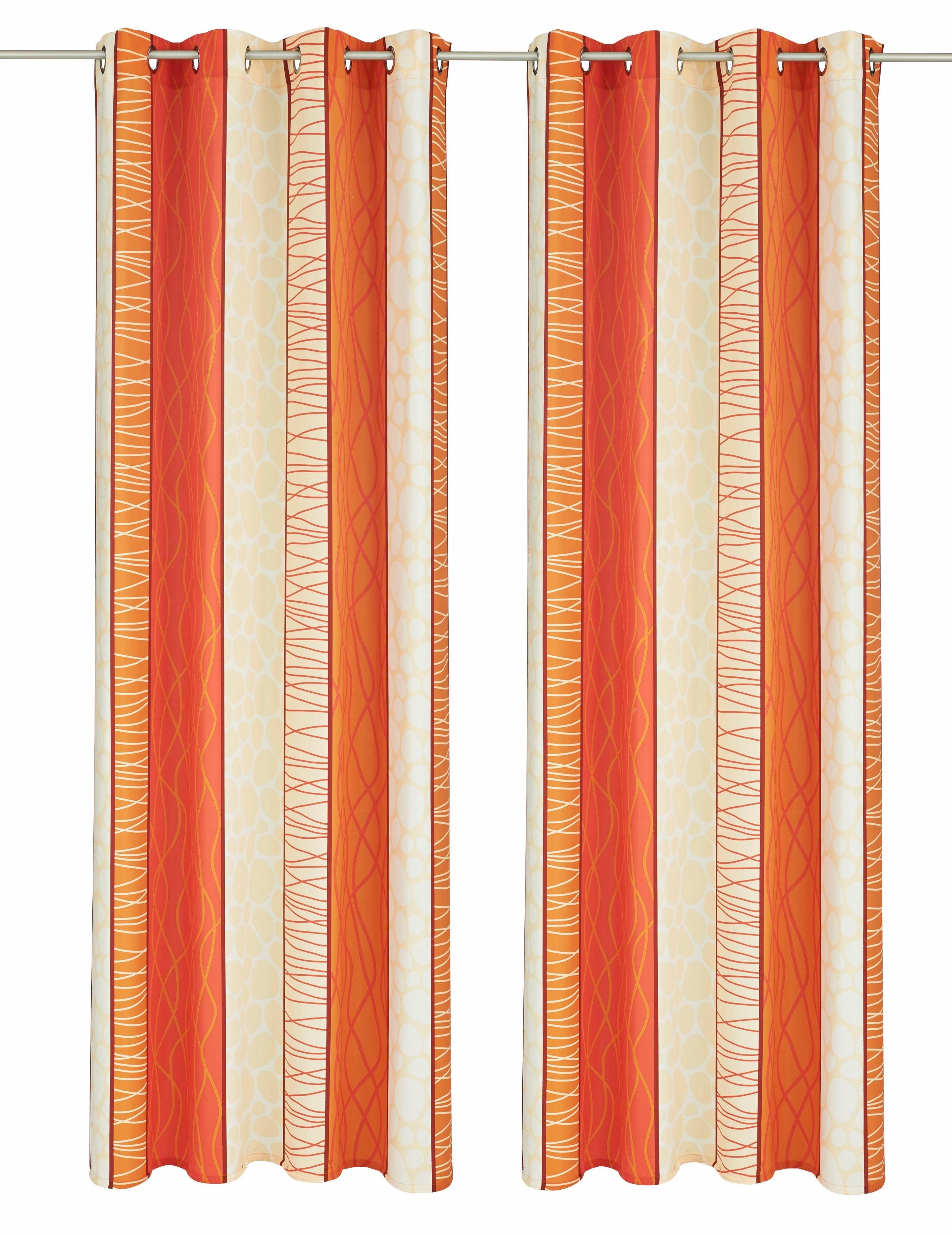 my home Vorhang Gosen (2 St), Ösen, blickdicht, Microfaser, Gardine, 2-er S günstig online kaufen