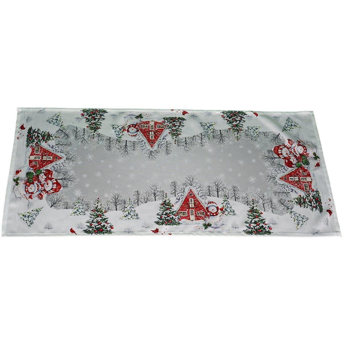 Tischdecke Tischläufer JUNA Schneemänner Weihnachten 40 x 90 cm Polyester