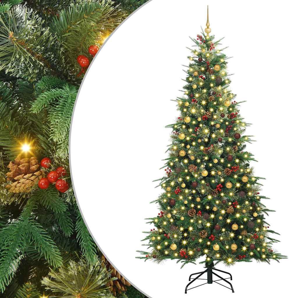 vidaXL Künstlicher Weihnachtsbaum Künstlicher klappbarer Weihnachtsbaum Grün 240 cm PE und PVC
