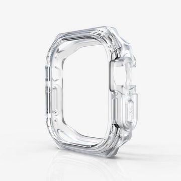 Wigento Smartwatch-Hülle Für Apple Watch Ultra 1 + 2 49mm Uhr Gehäuse Silikon Hülle Transparent