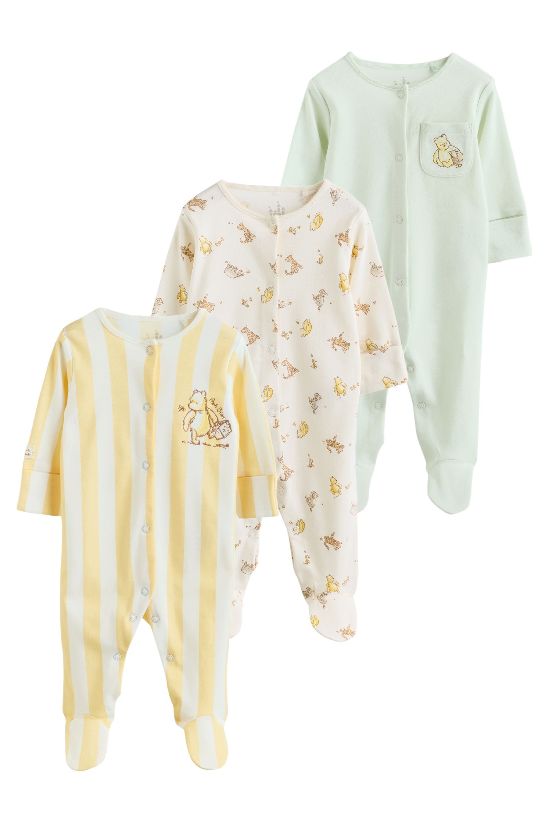 Schlafoverall Gerippte Babyschlafanzüge, 3er-Pack
