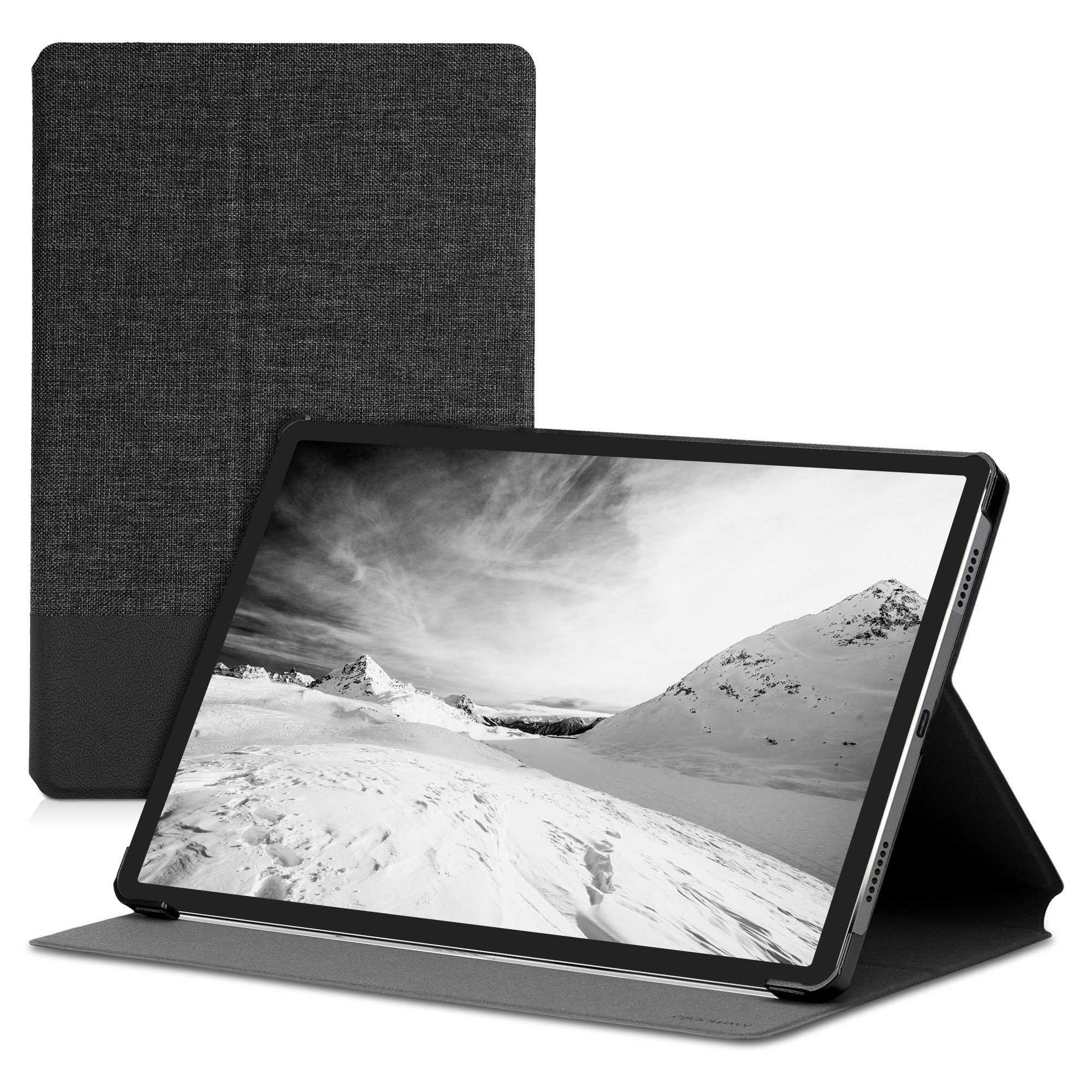 kwmobile Etui Hülle für Lenovo Tab P11 Pro, Slim Tablet Cover Case Schutzhülle mit Ständer