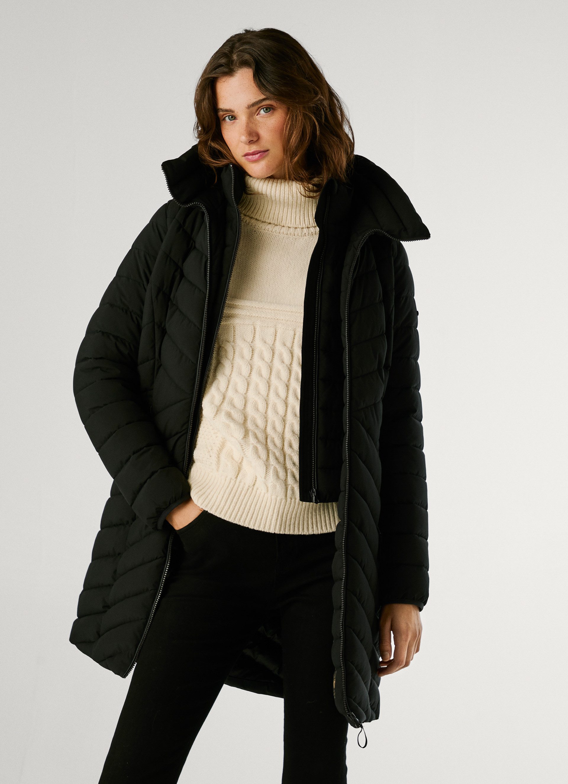 Pepe Jeans Steppmantel SANN LONG wasserabweisend, günstig online kaufen