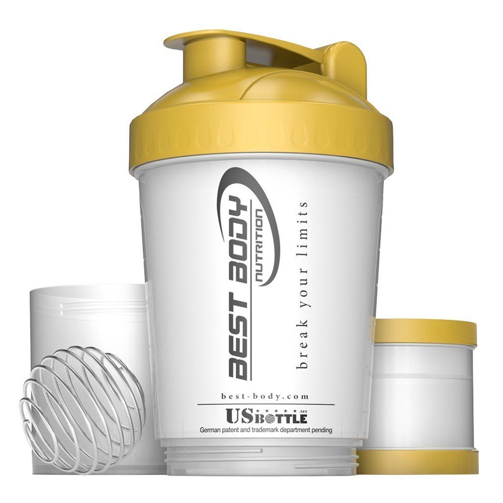 Shaker Protein Best Body weiß/gold Nutrition Protein Body Shaker Design USBottle Best Nutrition