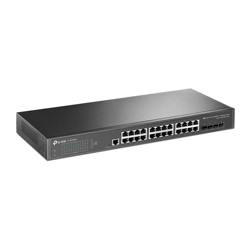 Netzwerk-Switch L2+ (JetStream TP-Link GB 24-Port TL-SG3428X Firmennetzwerk) Switch, für Managed