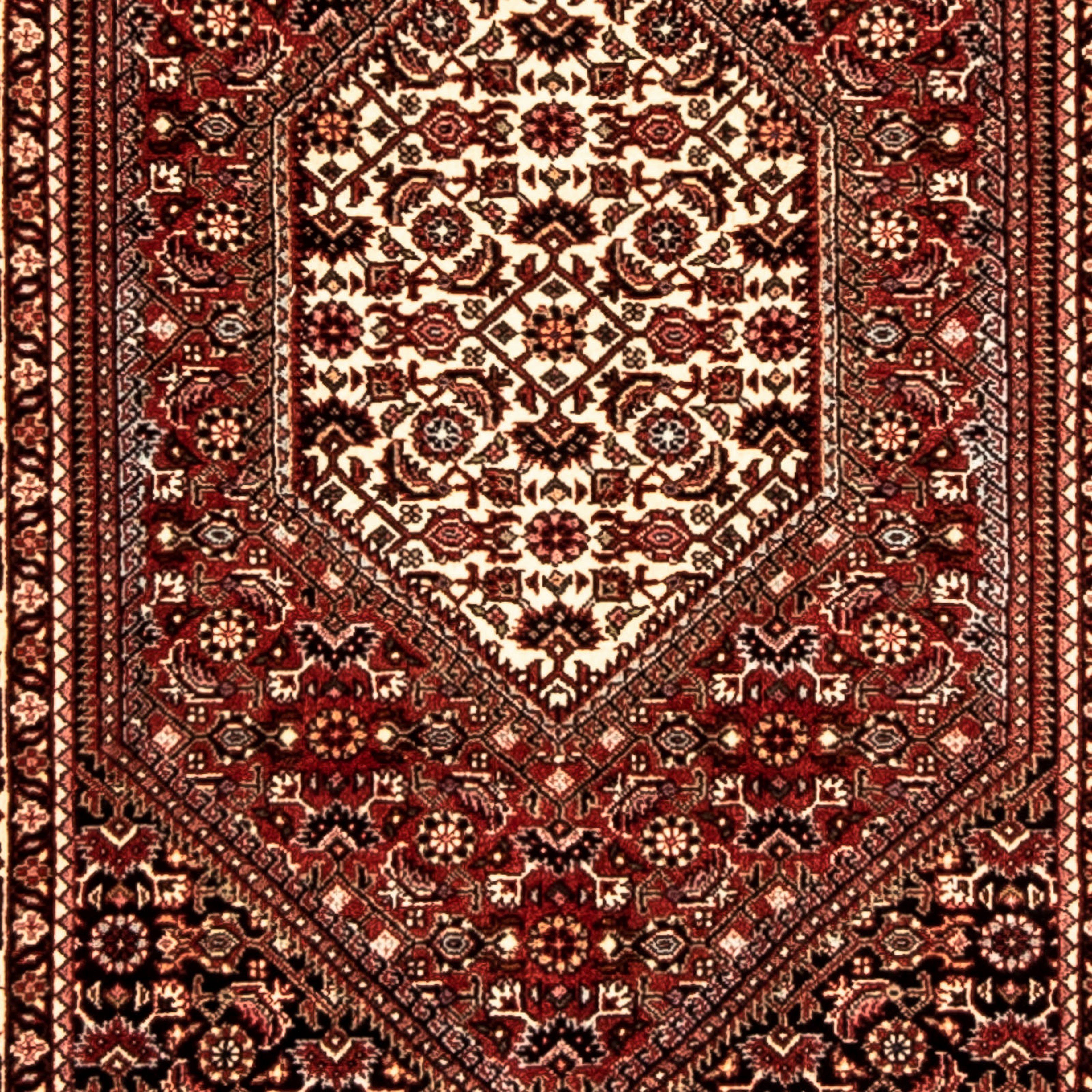 Orientteppich Perser - Bidjar - Handgeknüpft, 15 Zertifikat mehrfarbig, 307 Wohnzimmer, 73 x cm Höhe: morgenland, Einzelstück mm, rechteckig, - mit