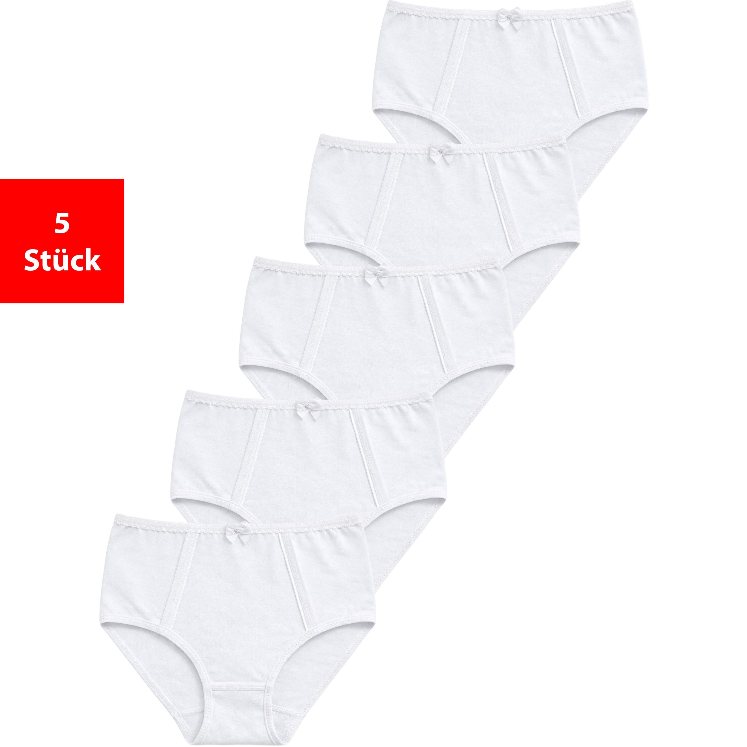 Fashionschmiede Taillenslip Taillenslip Damen Baumwolle Stretch 5er & 10er Pack Maxislip (Set, 5-St., 5er-Pack) Hoher Baumwollanteil, elastisch, weich & atmungsaktiv