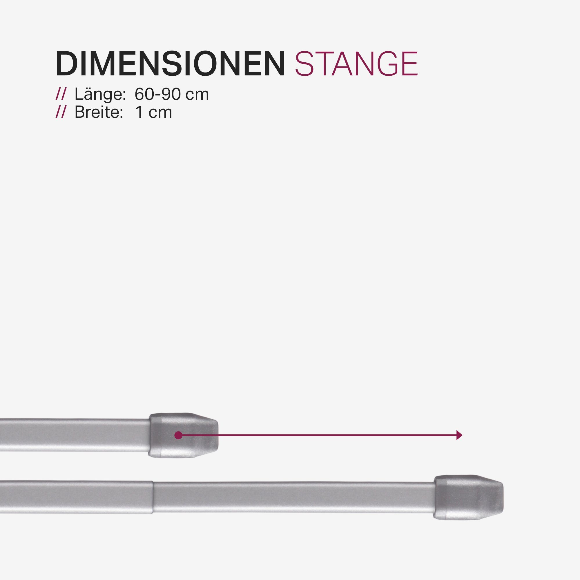 Bestlivings Vitragestange 2er-Pack, Ø 10 mm, 1-läufig, ausziehbar, mit Selb günstig online kaufen