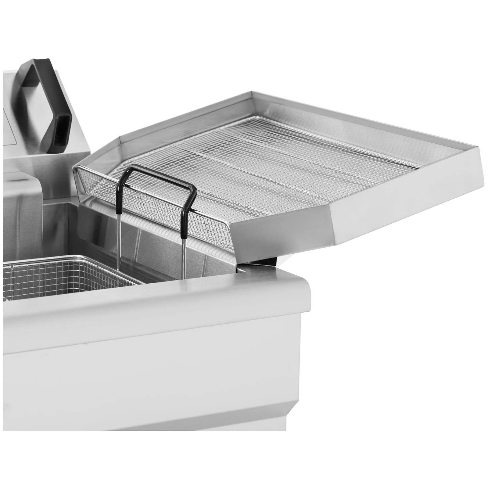 Royal Catering Fritteuse RCPBG 16H, 3000 W, Fettbackgerät 30 L Donut Berliner Backwaren Backgerät Edelstahl 3000 W