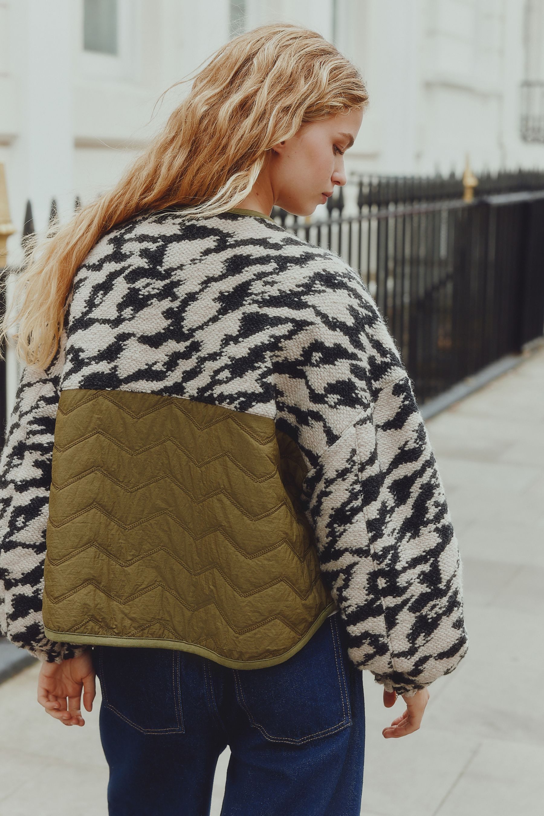 Next Blouson Flauschige Borgjacke mit Knopfverschluss günstig online kaufen