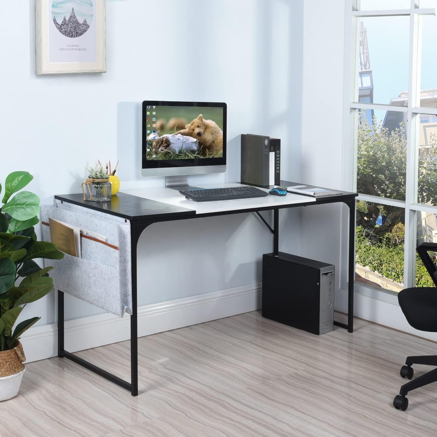 einfacher Computertisch cm, Aufbewahrungstasche Laptoptisch, Aufbau, Schreibtisch, Coonoor Bürotisch, Mit 140