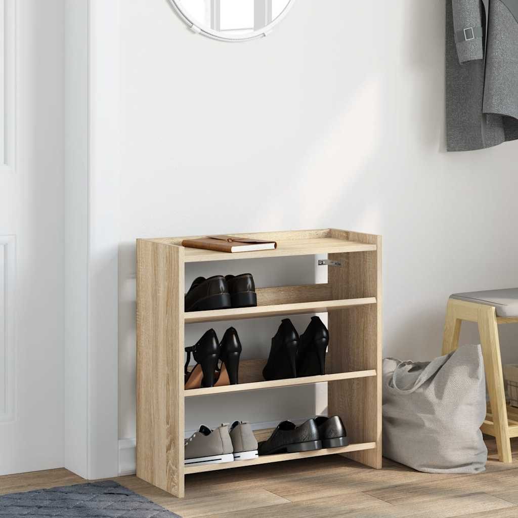 vidaXL Schuhregal Schuhregal Sonoma-Eiche 60x25x62 cm günstig online kaufen