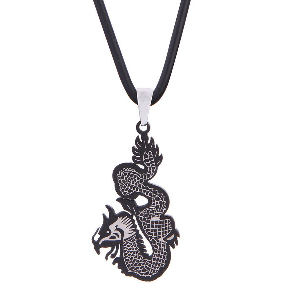 DonDon Kette mit Anhänger Lederkette Halskette günstig online kaufen