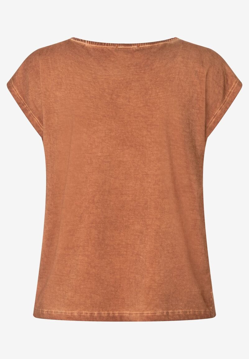 MORE&MORE T-Shirt T-Shirt mit Schriften clay günstig online kaufen