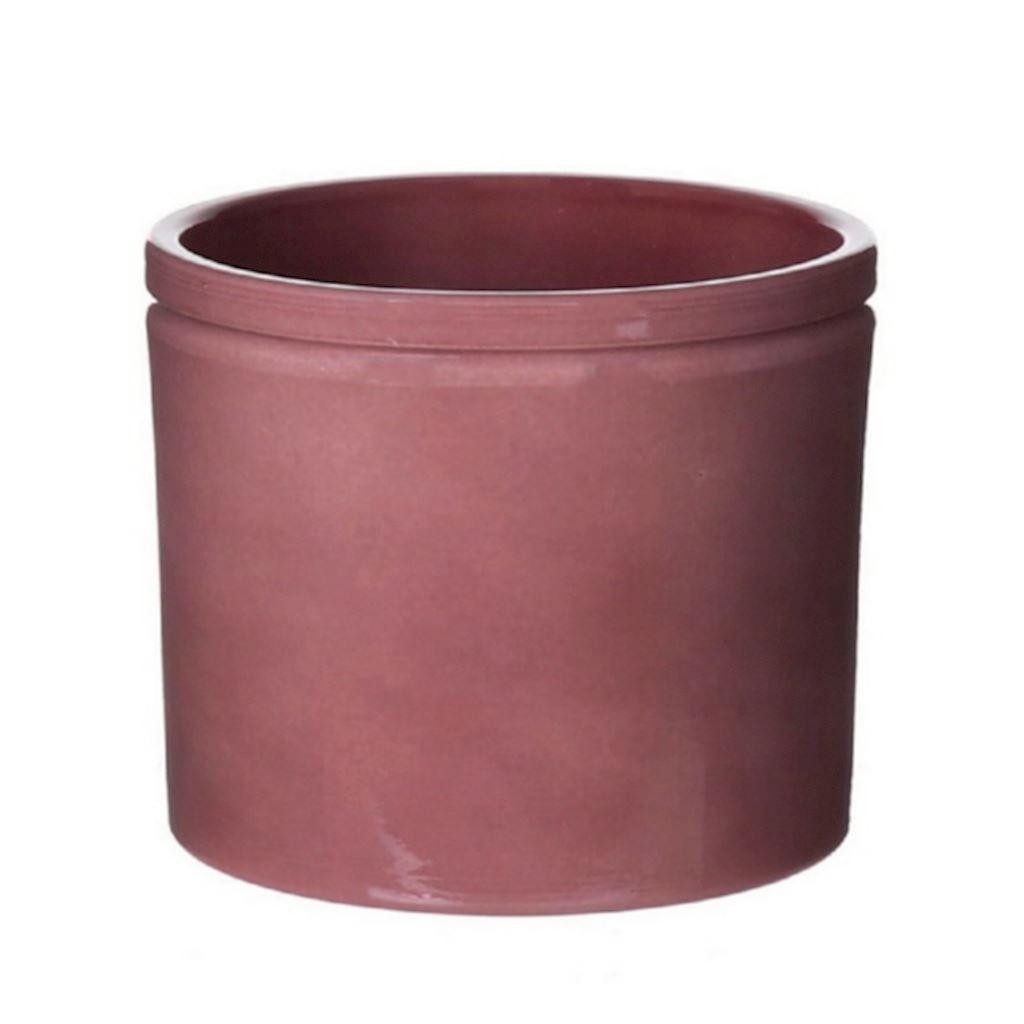 INNA-Glas Blumentopf Keramiktopf ALCHIBA, merlotrot, 25,7 cm, Ø 27,8 cm