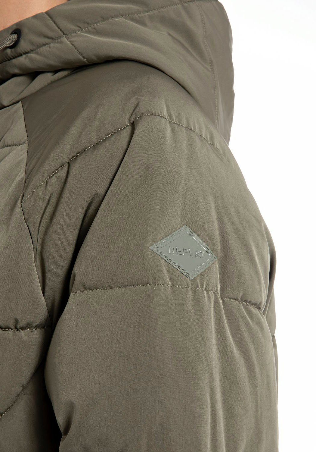 green Replay army Winterjacke