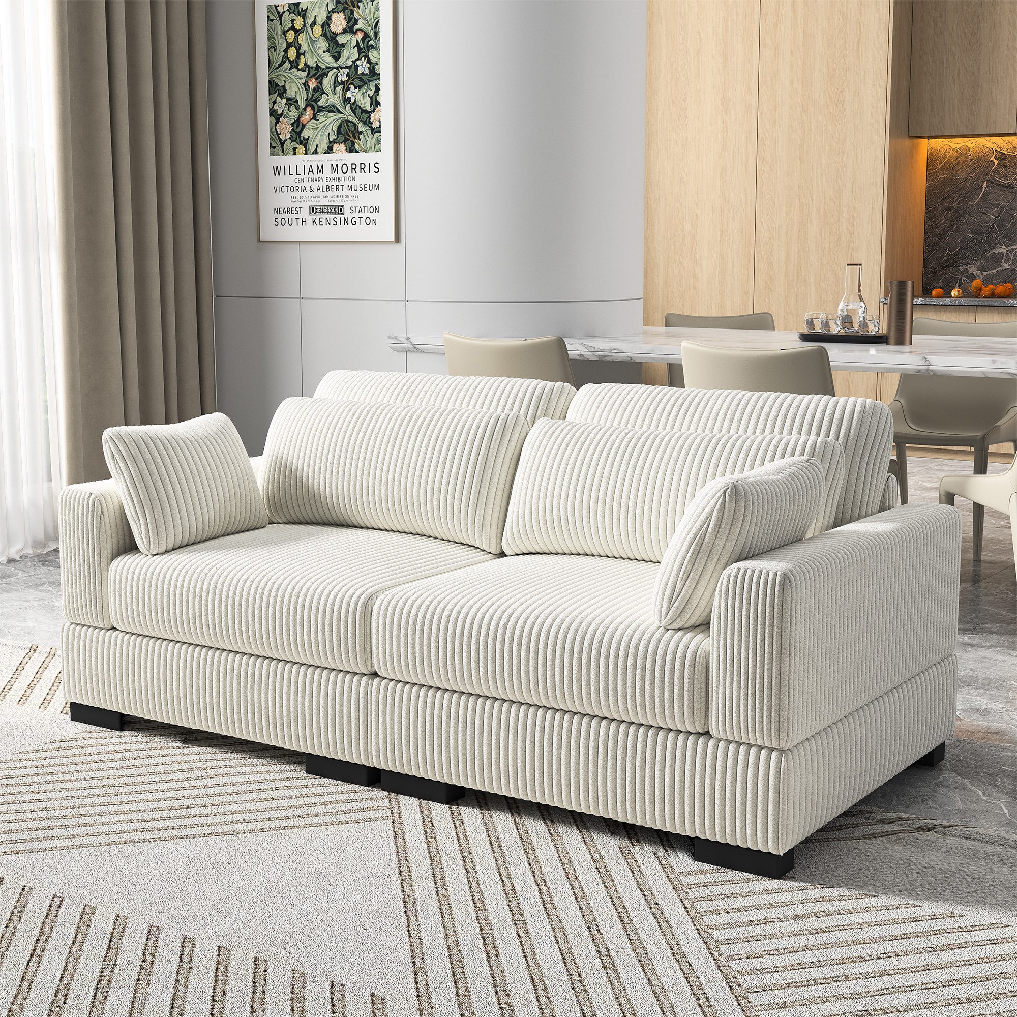 Loungesofa Sofa Polstersessel, 1/2-Sitzer Couch, Polstersofa, Cord Stoff