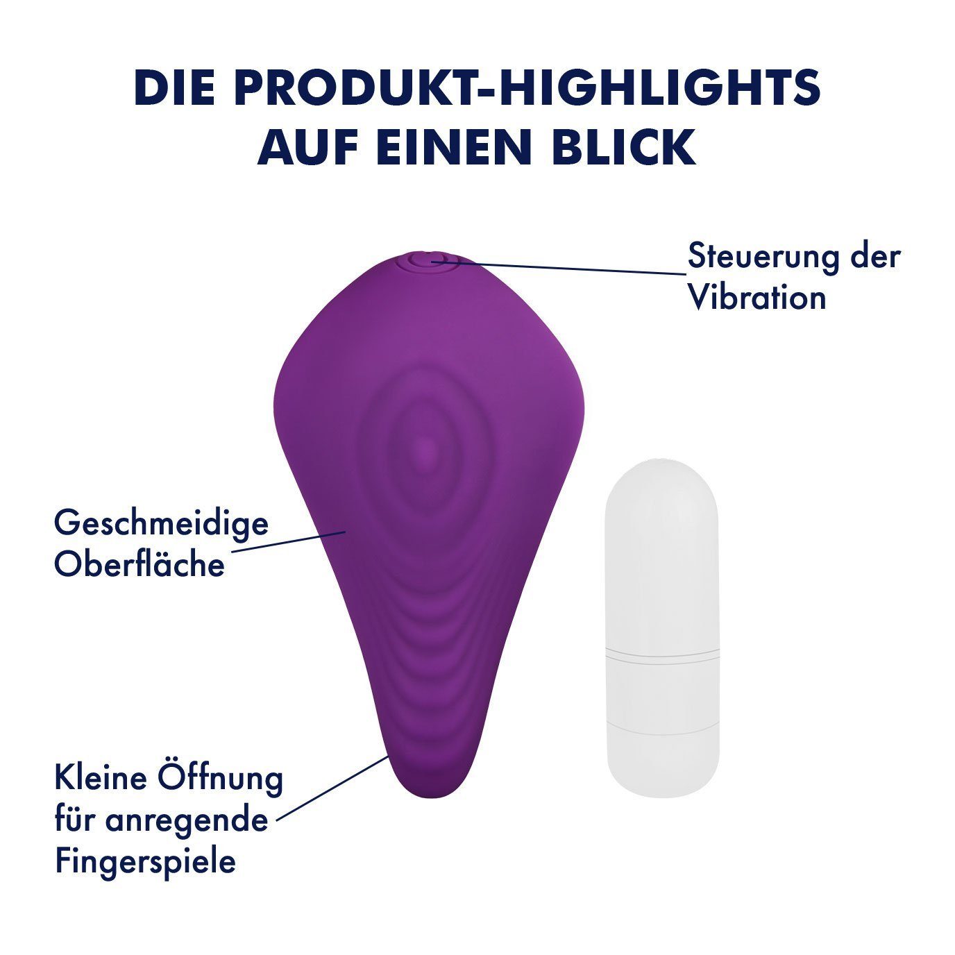 EIS Klitoris-Stimulator EIS Vibrator, Fingervibrator, 6,8 Süßer wasserdicht cm, (IPX7)