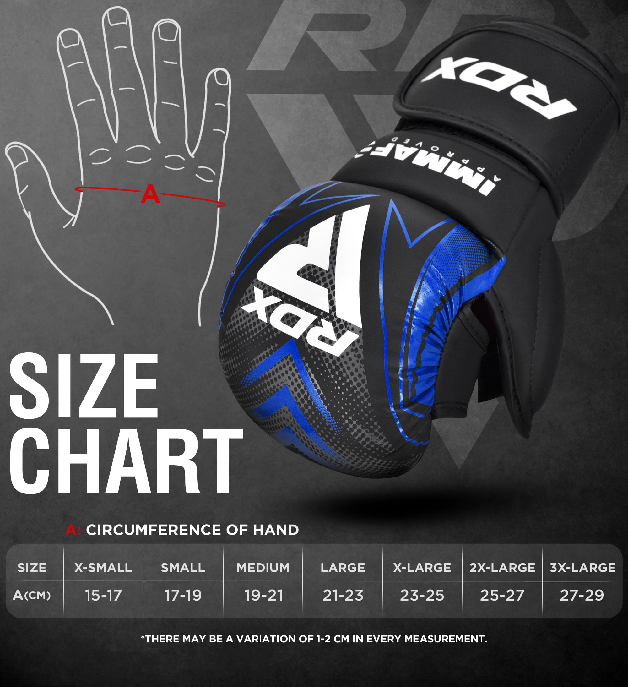 RDX Sports Trainingshandschuhe RDX IMMAF-zugelassene Sparring-Handschuhe für Training und Wettkampf