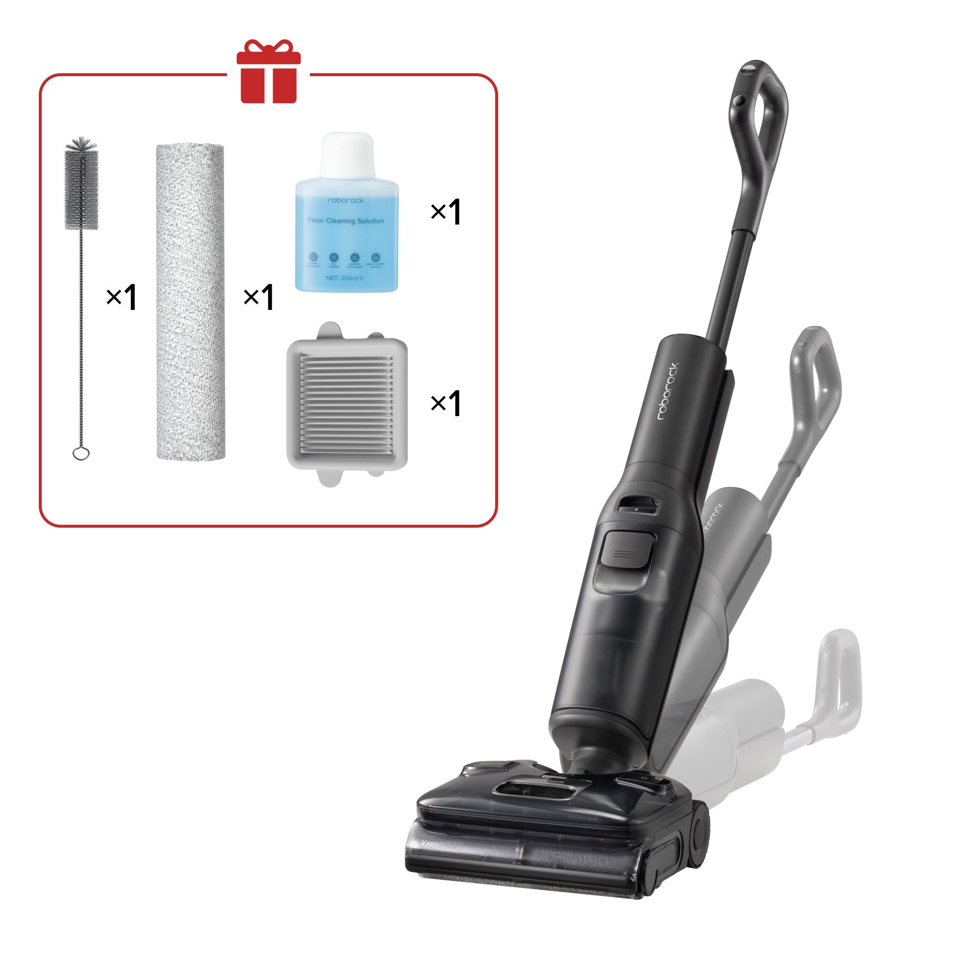 Roborock Nass-Trocken-Sauger F25 Steam Dampfreiniger mit 25.000 Pa Saugleistung, 280 W, beutellos, Steam-Modus, 95 °C Selbstreinigung und 95 °C Trocknung