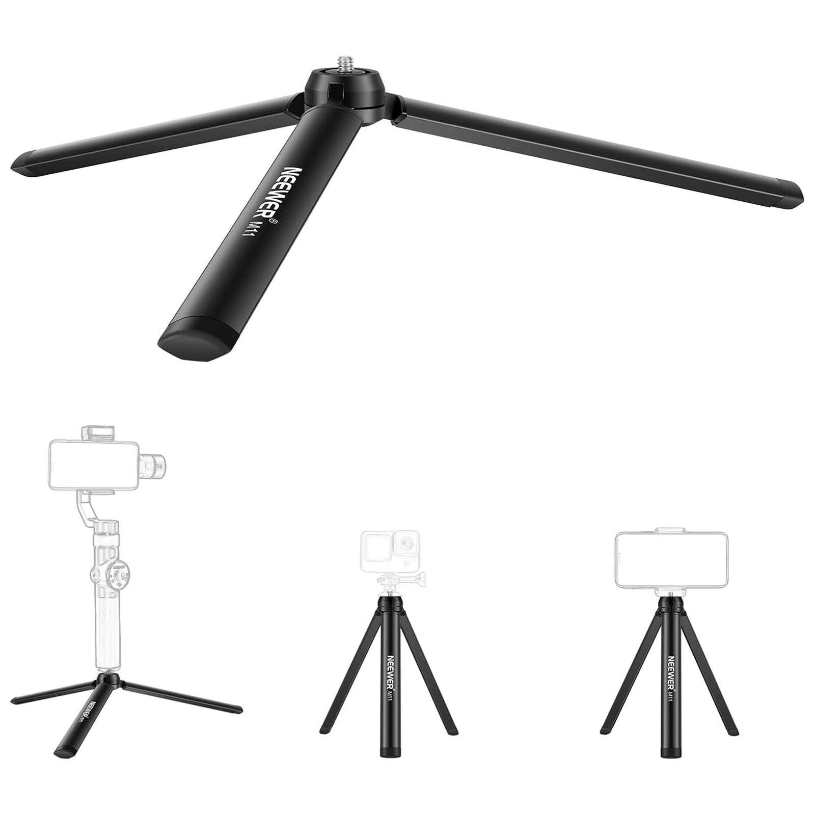 Neewer M11 Kompakt-Stativ Metall für Кардан & Kameras Ministativ (höhe von 6,5 cm)