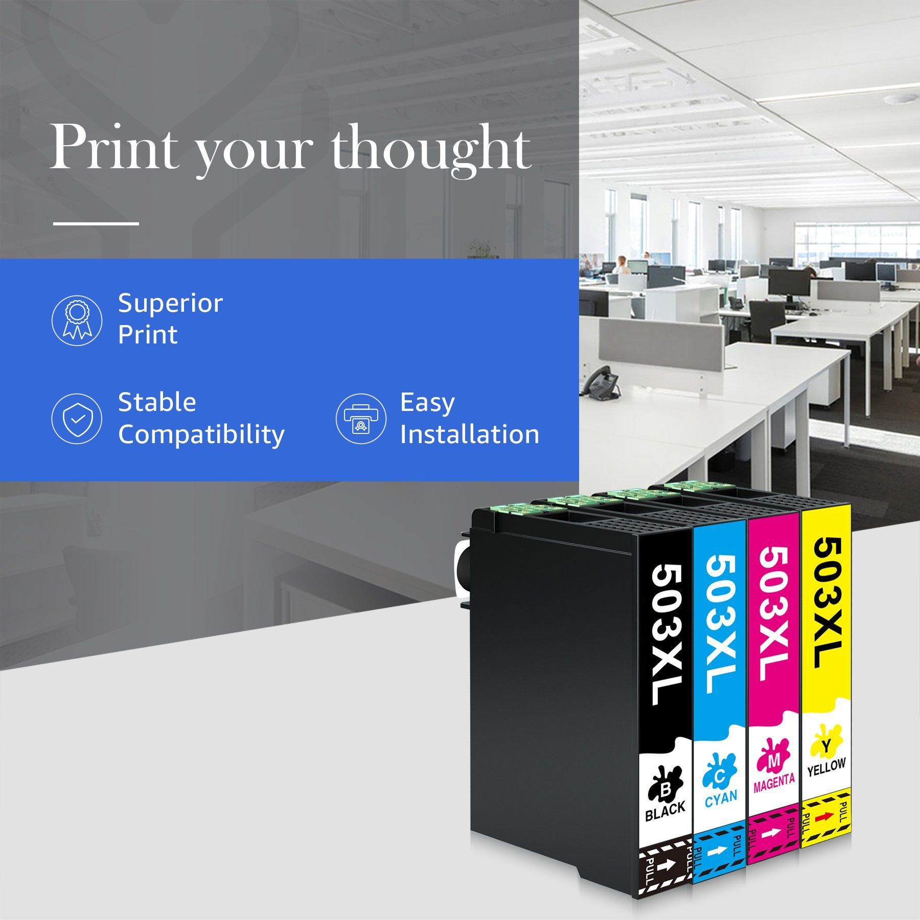 STAROVER 5/10PK 503XL Multipack für Epson 503 Druckerpatronen Tintenpatrone (Expression Home XP-5200 XP-5205, WorkForce WF-2960DWF WF-2965DWF) – Bild 4 von 5