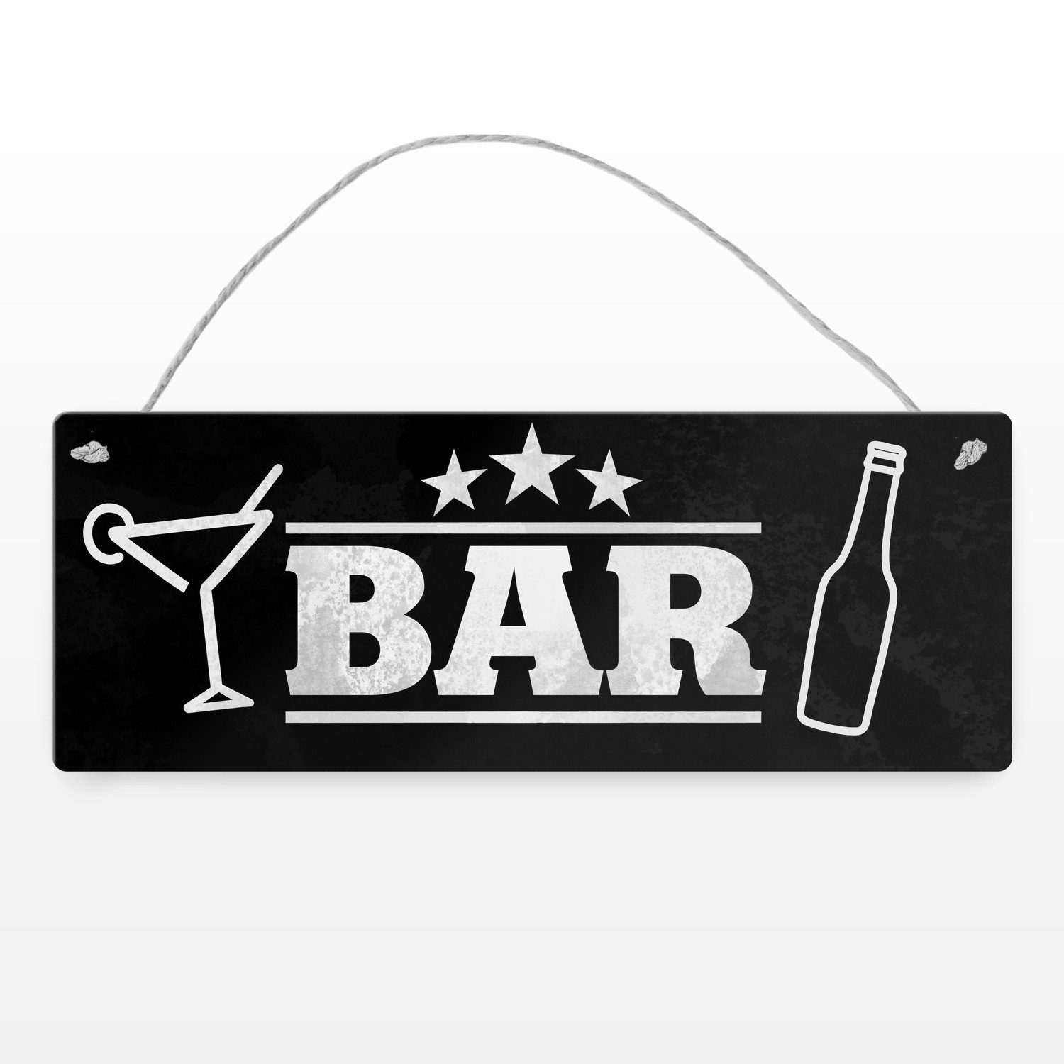 speecheese Metallschild Bar mit Cocktail und Bier Metallschild L in 10,5x28 günstig online kaufen