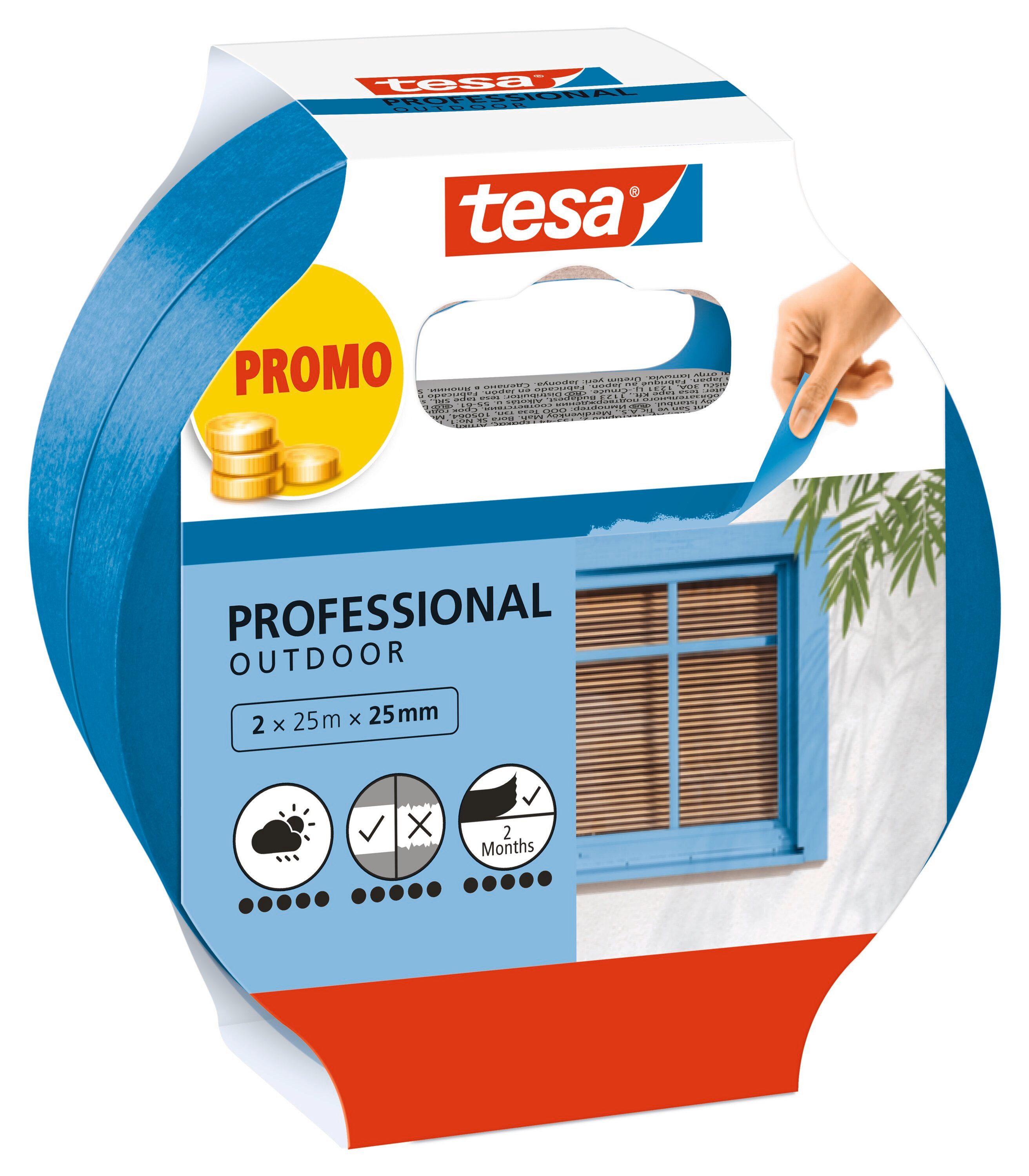 tesa Kreppband PROFESSIONAL Outdoor Malerband (Spar-Set, günstig online kaufen