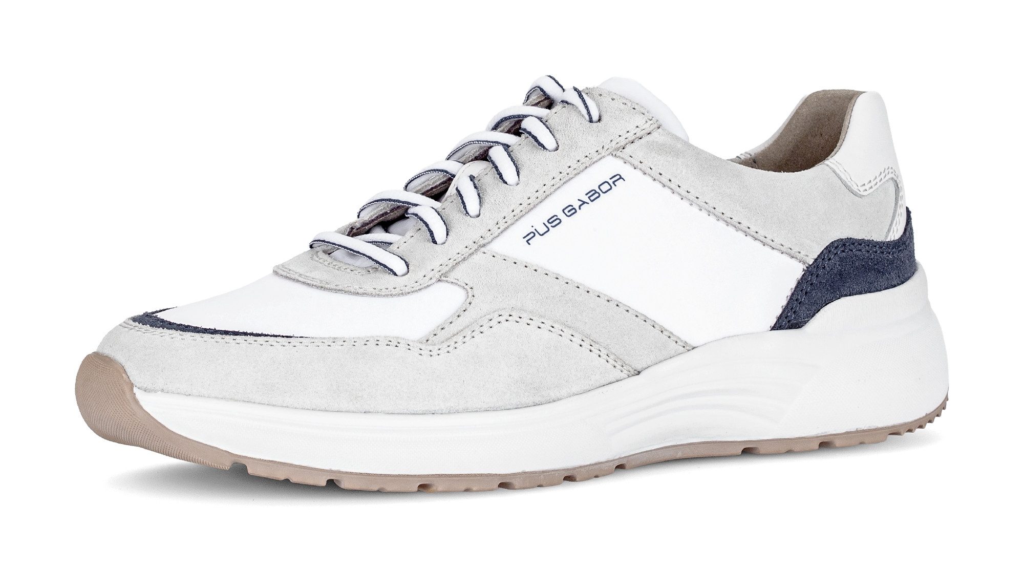 Pius Gabor Sneaker, Freizeitschuh, Halbschuh, Schnürschuh mit Kontrastbesätzen, G-Weite
