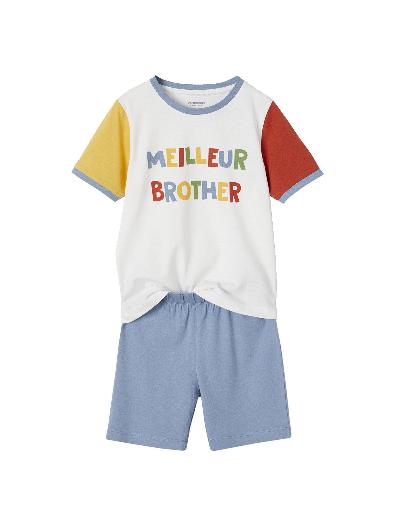 Schlafanzug Kurzer Jungen Schlafanzug mit Schriftzug