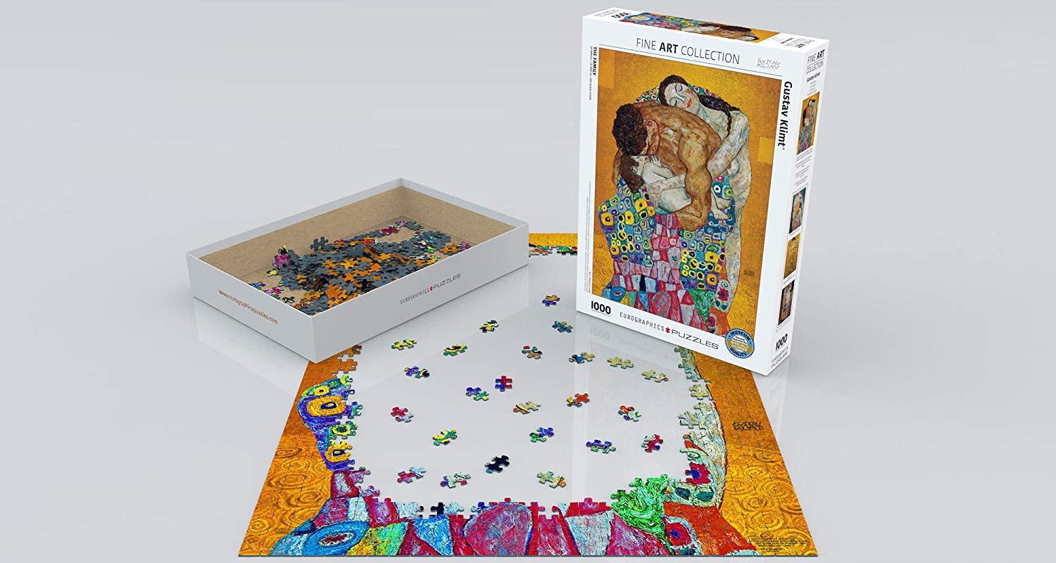 Puzzle 1000 Teile Puzzle - Puzzle - Gustav Klimt - Die Familie, Puzzleteile