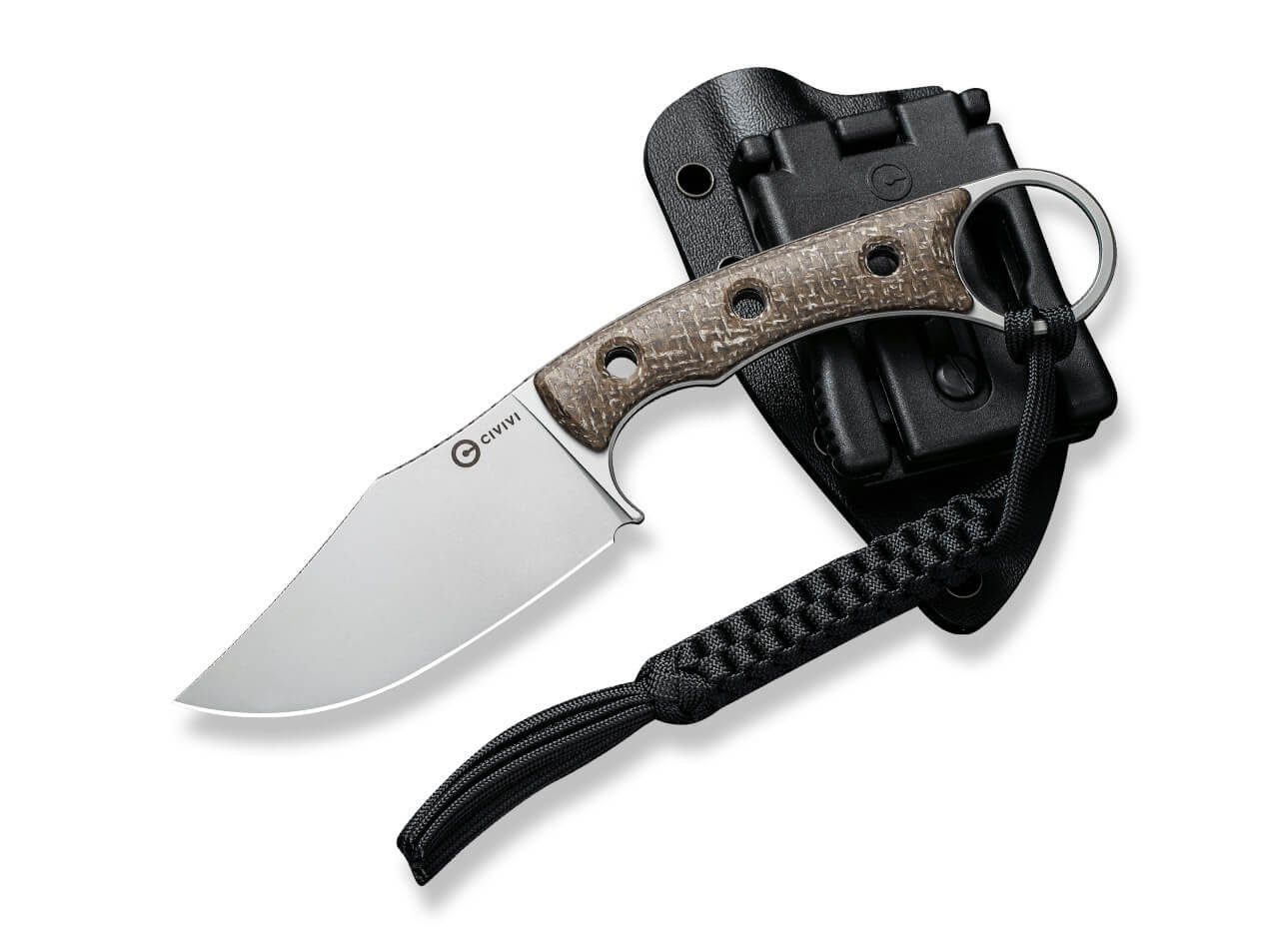 CIVIVI Universalmesser CIVIVI Midwatch Micarta Brown feststehendes Messer mit Scheide, (1 St)