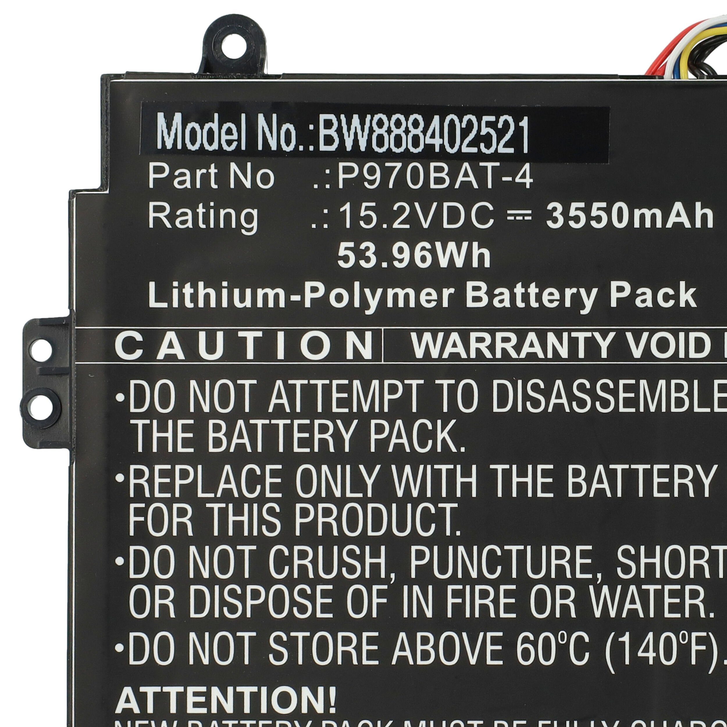 vhbw (P970RN) Ultimate V) Li-Polymer mAh 3550 10327) kompatibel mit SG7 Mifcom (15,2 (ID Laptop-Akku