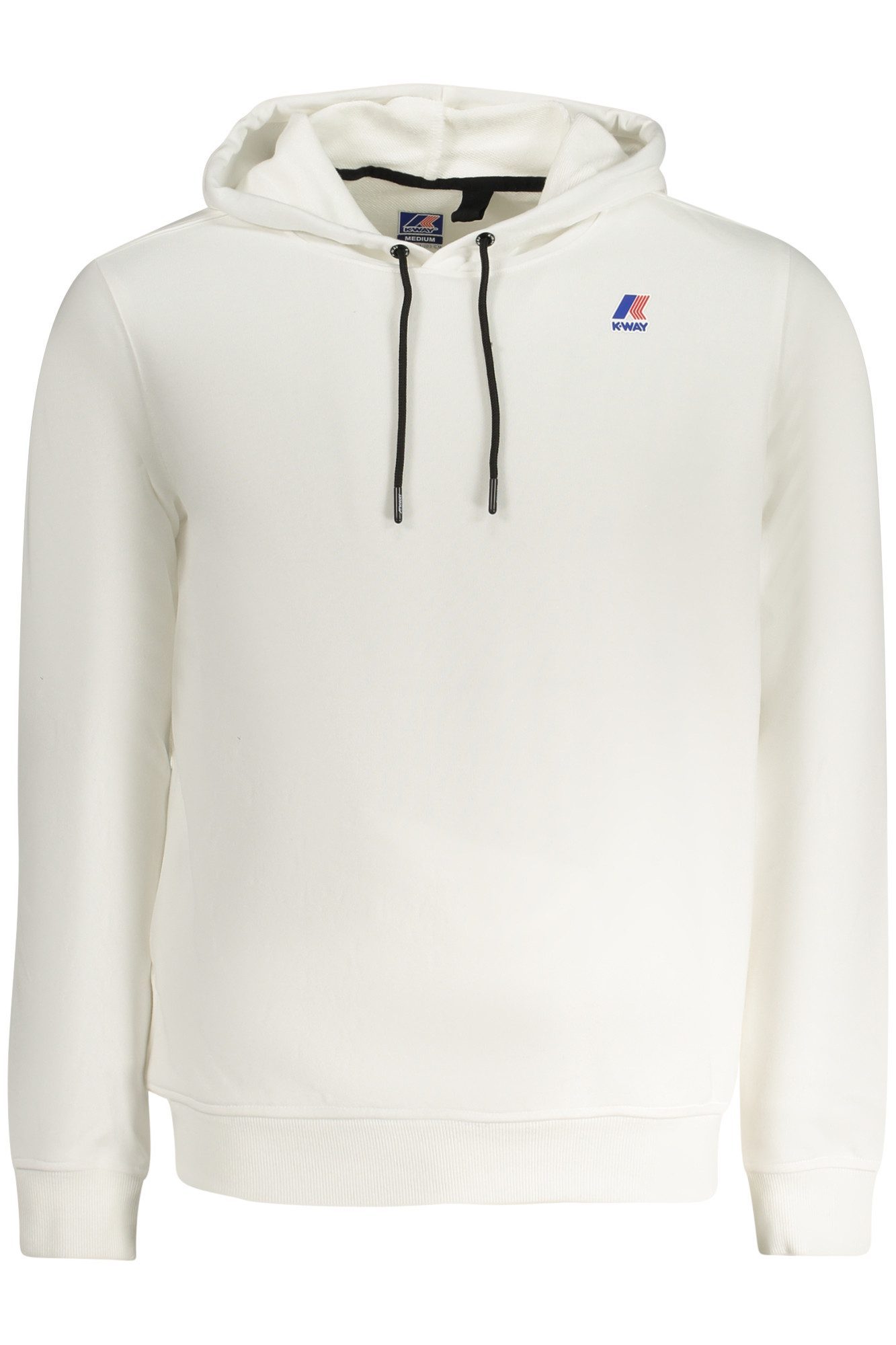 K-WAY Sweatshirt Weißer Herren Kapuzenpullover ohne Reißverschluss