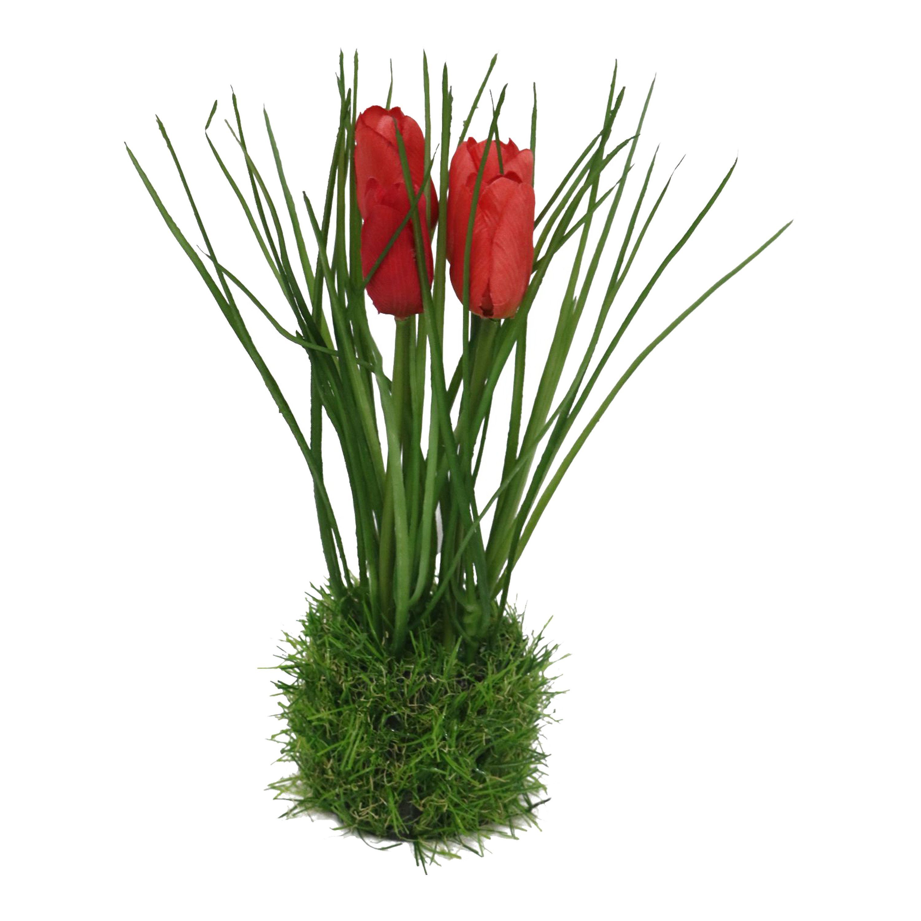 Kunstblume Kunstblume im Grasball Tulpe Tulpe, Depot, Höhe 24 cm