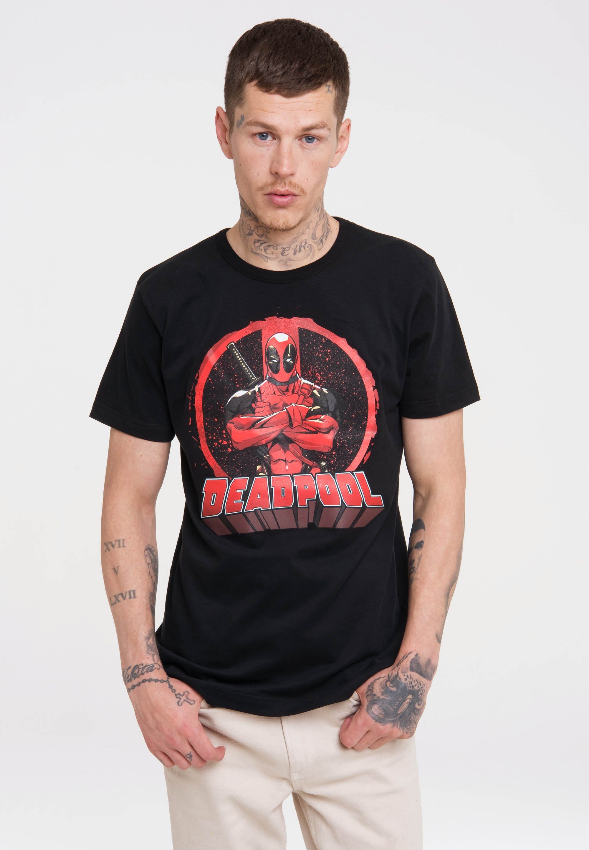 LOGOSHIRT T-Shirt Marvel Comics - Deadpool mit lizenziertem Print